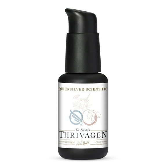 Quicksilver Scientific Thrivagen - Women's Health Supplement with 15 Energy, Hormone Balance & Adrenal Support Botanicals - Adaptogenic Herbs with Shatavari, Rhodiola & Maca Root (1.7oz / 50ml)