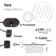 thumbnail image 2 of Red Decorativa Navideña Importadora La Merced luz LED blanca Cable Negro, 2 of 3