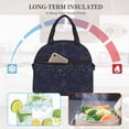 thumbnail image 4 of Naloa Navy Dark Blue Print Lunch Bag for Women & Men Insulated Lunch Box or Cooler Lunch Tote Bags for Work, Travel, Outdoor, 4 of 5