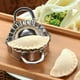thumbnail image 3 of Herramienta para hacer dumplings de bricolaje de acero inoxidable Jiaozi Pierogi Molde Herramientas para dumplings Dispositivo Creative Dumpling Wrapper,11 Feliz Sencillez, 3 of 4