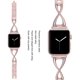 thumbnail image 3 of Bandas Compatible con Apple Watch Band 38 mm 40 mm Iwatch Series 6/5/4/3/2/1 SE Mujer Joyería elegante Accesorios de acero inoxidable Correa de pulsera Oro rosa 38 mm / 40 mm Jormftte XM040-2, 3 of 7