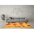 thumbnail image 3 of Ahgly Company Machine Washable Indoor Rectangle Abstract Yellow Modern Area Rugs, 4' x 6', 3 of 4