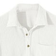 thumbnail image 3 of Sngxgn Men's Classic Short Sleeve Solid Polo Shirt(White,M), 3 of 3