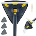 thumbnail image 1 of Cleaning Mop 360° Rotatable Super Water Absorption Triangular Mop Foldable Automatic Water Squeezing Wall Cleaning Mop with 2 Replacement Mop Cloth for Floor Wall Window Cleaning, 1 of 10