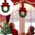 thumbnail image 5 of Wishrage 6PCS Mini Christmas Wreath Kits Kitchen Cabinet Wreaths Mini Christmas Wreath with Ribbon Farmhouse Plaid Buffled Wreaths Kits for Indoor Outdoor Use, 5 of 6