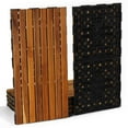 thumbnail image 5 of Cortesi Home DIY Interlocking Floor Tiles in Solid Teak Wood (Set of 6) 12x24 each panel, 12 sq ft, 5 of 6