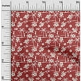 thumbnail image 2 of oneOone Cotton Flex Red Fabric Tropical Craft Projects Decor Fabric Printed By The Yard 40 Inch Wide, 2 of 5