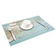 thumbnail image 3 of Set Table Mats Wooden Board Shells StarPrinted Table Napkin Kitchen Accessories Home Party Decorative Placemats, 3 of 5
