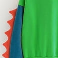 thumbnail image 4 of jsaierl Womens Hoodies Dinosaurs Color Block Top Long Sleeve Cute Shirt Comfy Novelty Pullover Sweatshirt, 4 of 7