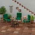 thumbnail image 2 of Jordan Manufacturing Sunbrella 44" x 22" Canvas Forest Green Solid Rectangular Outdoor Chair Cushion with Ties and Hanger Loop, 2 of 12