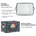 thumbnail image 2 of Yayeee Canvas Storage Basket with Handles for Shelves Fabric Bins Closet Organizer, Blue Christmas Santa, 2 of 8