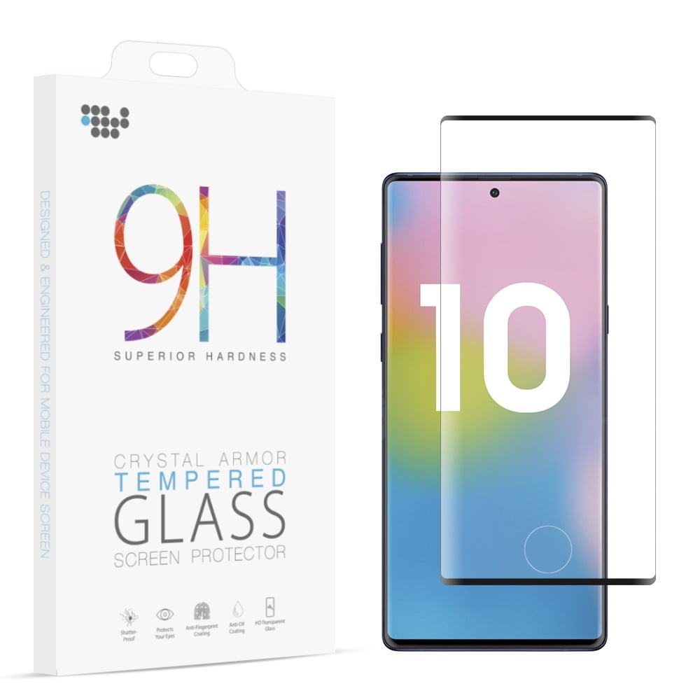 Fingerprint Support,3D Curved HD Clear Tempered Glass Bubble-Free For Samsung Galaxy Note10 Plus/Note 10+ 2+2 Pack Galaxy Note10 Plus Screen Protector And Camera Lens Protector Scratch Resistant 