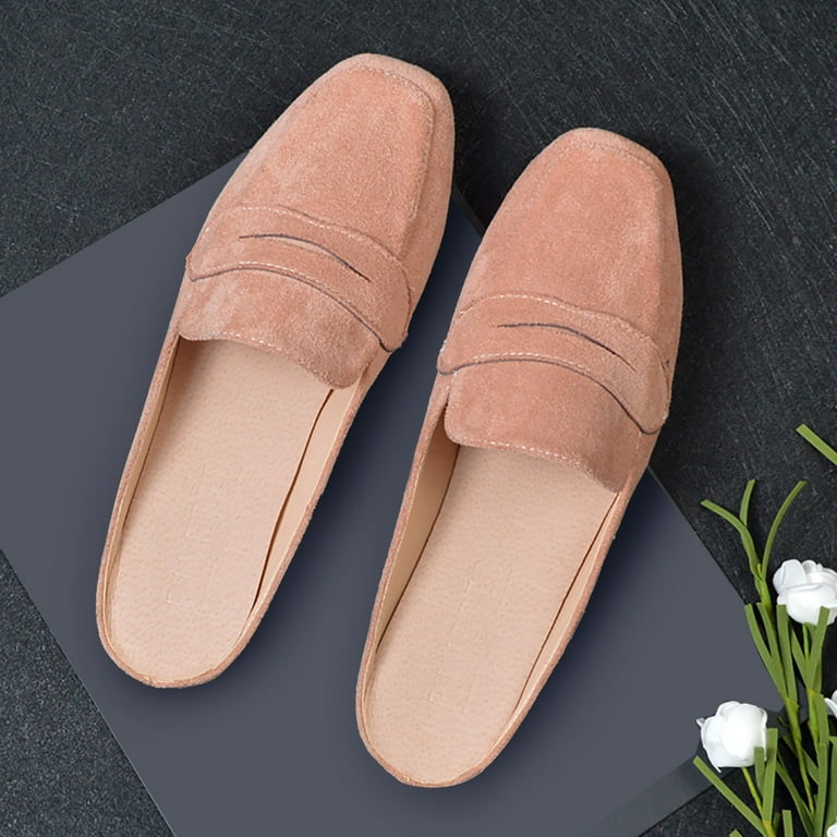 argue×U-DOT SLIP-ON NUDE BEIGE Galaxy - Women's Nude Tulle Mules with Open Round Toe – MACH