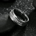 thumbnail image 2 of Tioneer Tungsten Wedding Band w/ 15 Cubic Zirconia in Silver Tioneer Black Gold Tioneer 8mm Ring, 2 of 5