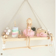 thumbnail image 2 of Estante de almacenamiento de muñecas de doble capa con cuentas de madera de alta gama de estilo nórdico, precio de habitación de niños, decoración de pared suave, 2 of 6