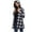 Gray, variant on Womens Button Down Shirts Plaid Long Sleeve Shirts for Women Super Long Hooded Shirts Fall Business Casual Blouses Lightweight Work Tops