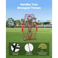 thumbnail image 4 of VEVOR 8 x 4 inch Football Trainer Throwing Net, Training Throwing Target Practice Net with 5 Target Pockets, Knotless Net Includes Straps and Portable Carry Case, Improve QB Throwing Accuracy, Red, 4 of 9