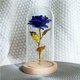 thumbnail image 3 of Toystoory Cúpula de rosas artificiales para boda, ceremonia de compromiso, banquete, flor de simulación con hojas, decoración para festivales Kits de decoración para fiestas Rosa azul cálida, 3 of 6