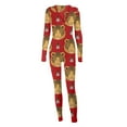 thumbnail image 4 of Utoimkio Button Down Onesie Pajamas for Women One Piece Long Sleeve Pajamas for Women Thermal Underwear Union Suit Sleepwear Jumpsuit S-XXXL, 4 of 6