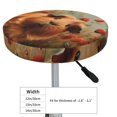 thumbnail image 4 of Balery Rose Cute Guinea Pig Fundas de asiento para taburete de bar redondo de tela de terciopelo ajustables que protegen de arañazos y manchas para sillas de 14 a 17 pulgadas.-14 inch, 4 of 7