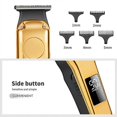 thumbnail image 5 of Cortapelos para hombre inalámbricos con pantalla LED, silenciosos, con cuchilla de acero de precisión y kit de corte recargable., 5 of 5