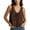 Brown#lace trim tie front crop blouse, variant on aohooy Lace Trim Tank Tops for Women Sleeveless Button Down Tie Front Loose Shirts Boho Summer Beach Vacation Crop Blouses 2026 Green,S