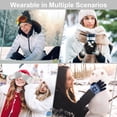 thumbnail image 6 of 3 Pairs Touch Screen Gloves with Snow Flower Pattern, Warm Knit Winter Gloves Christmas Gifts Stocking Stuffers for Women, 6 of 6