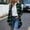 Green, variant on Women's Plaid Collared Long Sleeve Button Front Jacket Extended Curved Hem Loose Fit Multi Buffalo Check Shades for Street Strolls Weekend Shopping Trips Yellow XXL