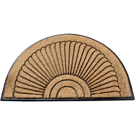 A1HC Natural Coir and Rubber Door Mat, 36”x72”, Thick Durable Doormats for Entrance, Heavy Duty, Low Pile Door Mat, Easy to Clean, Long Lasting Front Entry Doormat