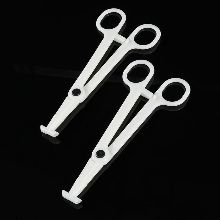 eBlueJay: White ~ Professional Plastic Disposable Body Piercing Pliers  Round Open Clamp