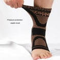thumbnail image 2 of Chevilles Bretelles Sueur Absorbeur Antidérapant Sport Chaussette Élastique Respirant Compression Protection Unisexe Gym Blessures Récupération Soutien Noir Orange M, 2 of 9