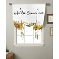thumbnail image 2 of Hello Summer Tie Up Curtains for Kitchen Bathroom Bedroom Windows 45 Inch Length, Rustic Spring Floral Sunflowers Balloon Drape Curtains Shade Rod Pocket Drapery Curtain Panel, 42"x54", 2 of 7