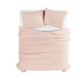 thumbnail image 4 of Brooklyn Loom Oversized Marshmallow Plush 100% Microfiber Polyester Blush 3-Piece Queen Comforter Set, Solid Casual themed, Adult Bedding, OEKO-TEX Certified, 4 of 10