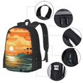 thumbnail image 2 of Balery Tropical Sunset Paradise Mochila para hombre y mujer - Tela Oxford 600D resistente - Gran capacidad, resistente al agua, ideal para la escuela, viajes y senderismo, 2 of 6