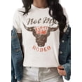thumbnail image 6 of XCHQRTI Western Shirts Women Graphic Tees Casual Cowboy Rodeo Tshirts Desert Cactus Vintage Short Sleeve Tee Tops, 6 of 7