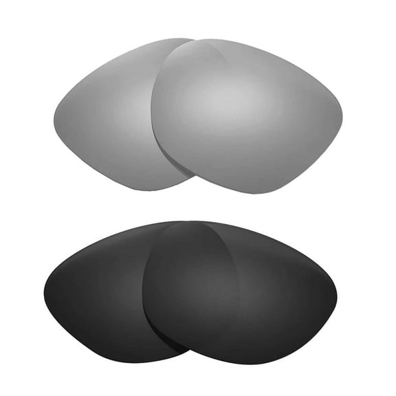 Walleva 2 Paris Polarized Replacement Lenses For Ray-Ban RB3016 51mm Sunglasses-Titanium   Black