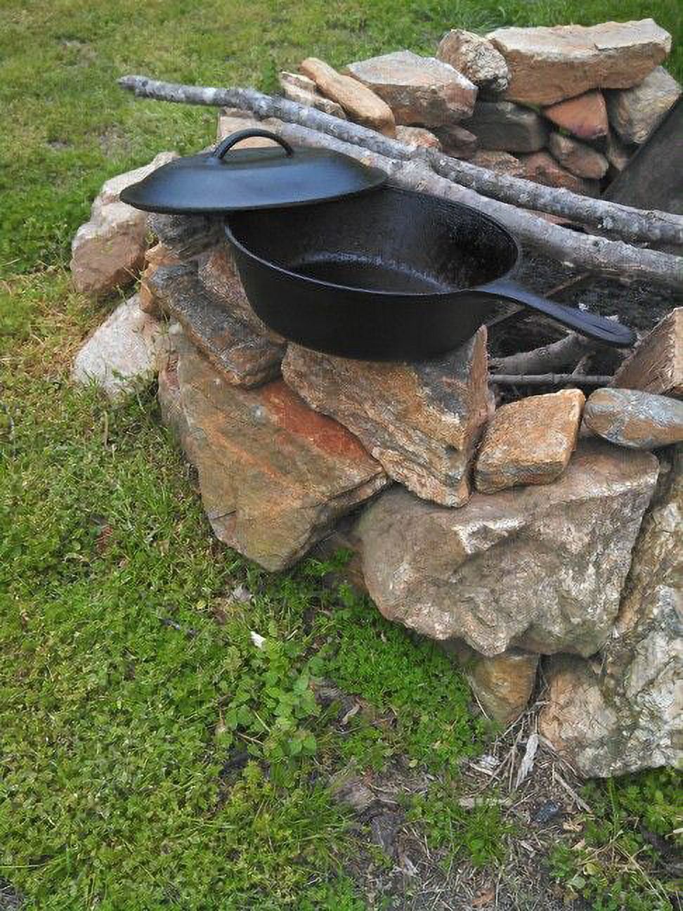 Lodge 5-Quart Pre-Seasoned Cast Iron Deep Skillet with Lid photo 6