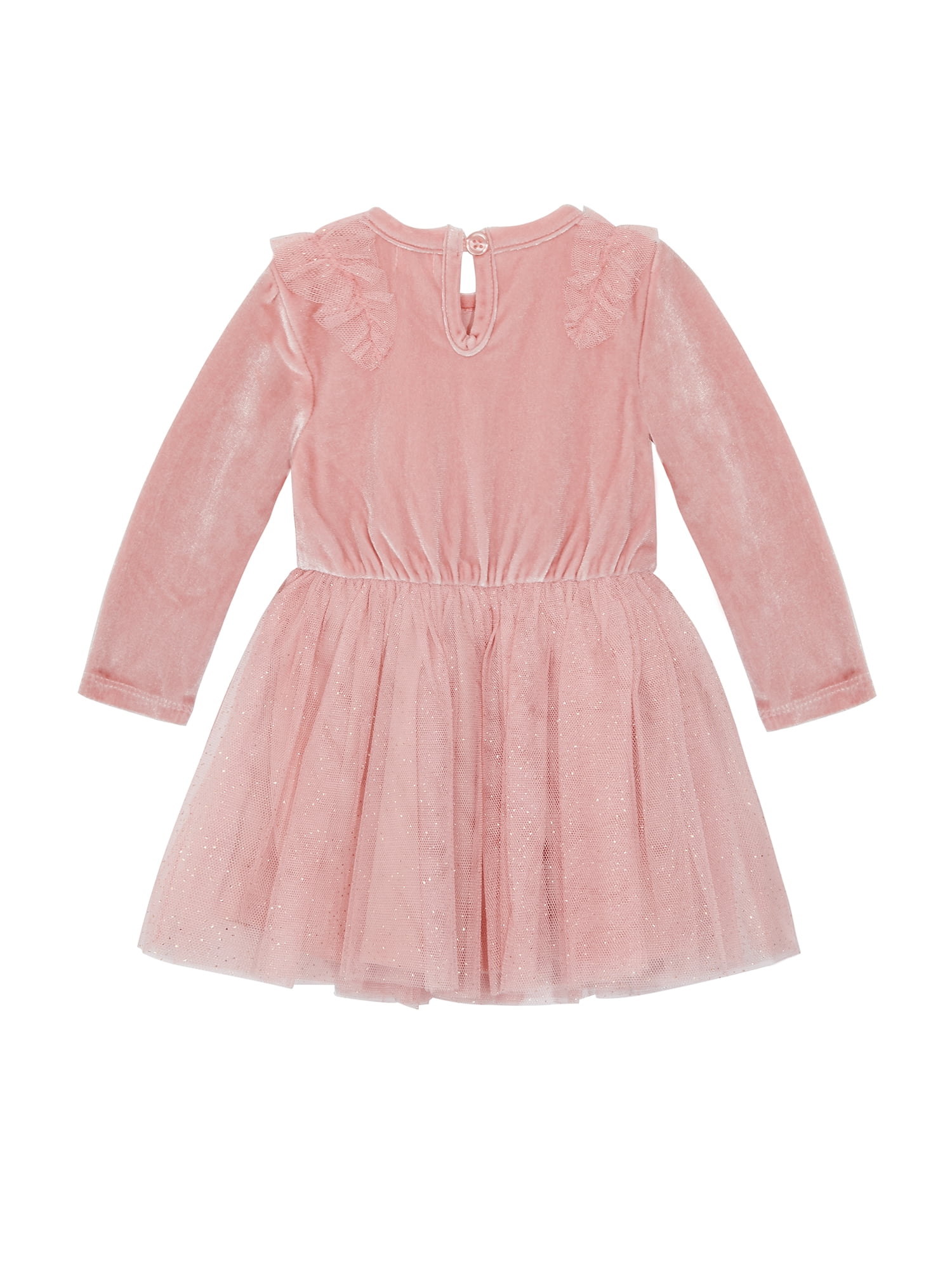 Wonderluxe Baby Girls' Long Sleeve Velvet Dress, 3-Piece Set, Sizes 0-3M-24M