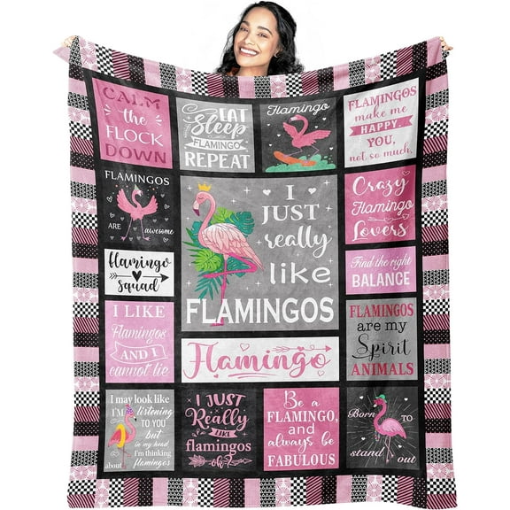 Flamingo Gifts Blanket 50"x40", Pink Flamingo Gifts for Women Unique, Flamingo Decor, Flamingos, Flamingo Blanket, Flamingo Gift Ideas for Girl, Christmas Birthday Gifts for Flamingo Lovers