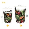 thumbnail image 5 of Balery Watercolor Tropical Flowers Round Laundry Basket with Handles Waterproof Freestanding Laundry Hamper for Clothes Toys in the Dorm and Family-Small, 5 of 8