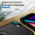 thumbnail image 5 of iPhone SE 2022 Case/iPhone SE 2020 Case/iPhone 8 Case/iPhone 7 Case with Ring Stand, Dteck Heavy Duty Full Body Shockproof Case Support Car Mount Hybrid Bumper Silicone Hard Back Cover,Black, 5 of 8