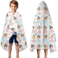 thumbnail image 3 of Ballet Princess Pattern Hooded Bath Towel，50"x30" for Ages 3 To 12 Kids, Quick Dry Lightweight Soft Microfiber Hood Beach Towel Cover Up for Kids, 3 of 7