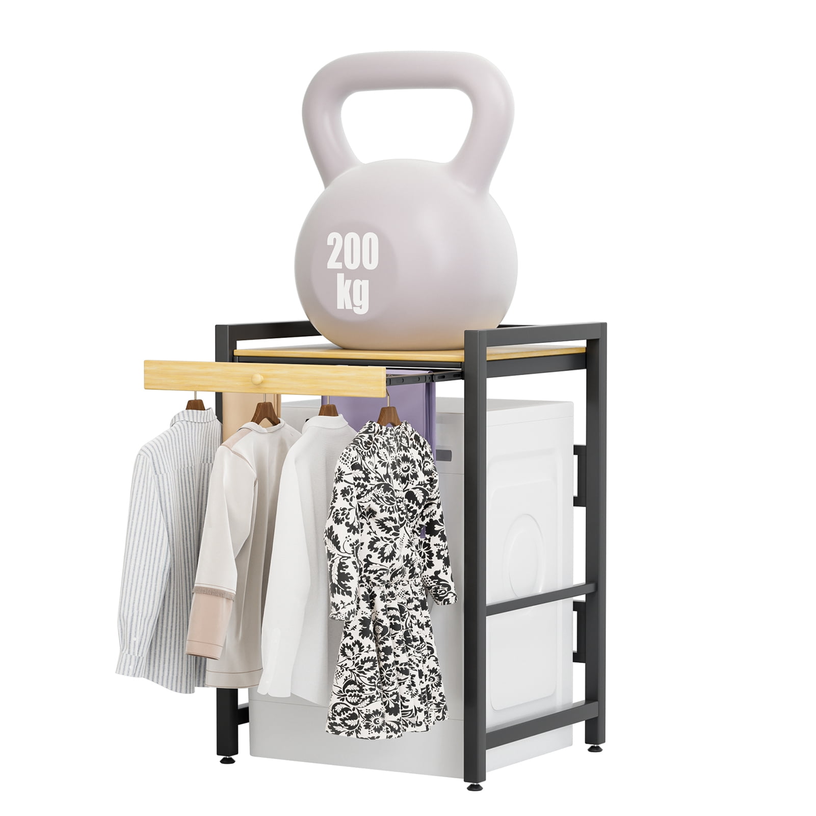 AurumEdge Over The Washer Storage Shelf, Washing Machine Storage Utility Rack with Countertop, Washing Machine Storage Stand(White) Clearance Shelf