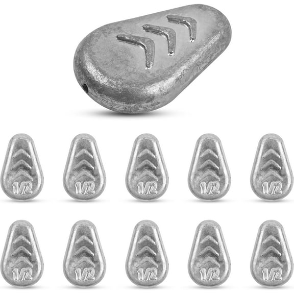 No Roll Sinker Fishing Weights,Flat Inline Sinkers Weights No Snag Slip Sinkers Saltwater Surf Fishing Weights Gear Tackle for Catfish Rig