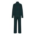 thumbnail image 3 of ShomPort 2PC Casual Outfits for Womens Plaid Pattern Mock Neck Long Sleeve Tees Tops Drawstring Ankle Length Outdoor Cozy Soft Clothes, 3 of 5