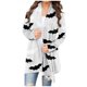 thumbnail image 2 of Women's Fashion Casual Halloween Print Medium Length Cardigan Jacket Coat, 2 of 5