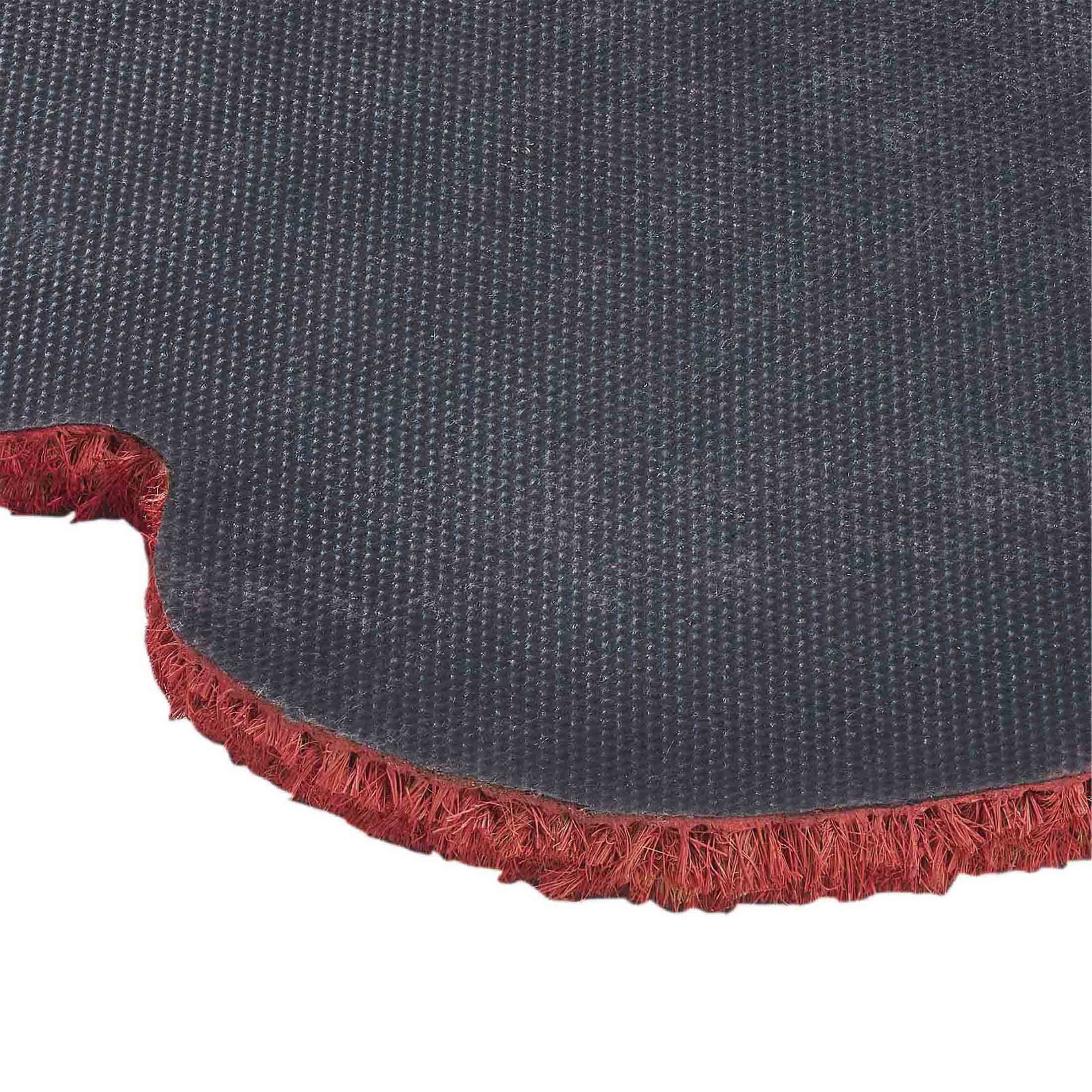 VCNY Home Red Scalloped Edge Welcome Coir Outdoor Doormat, 18" x 30"