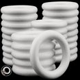 thumbnail image 1 of MAHIONG 30 Pack 4.7 Inch Craft Foam Wreath, White Polystyrene Foam Circles Ring, Round Foam Wreath Form for Crafts DIY Arts Floral Projects Home Wedding Decor, 1 of 7