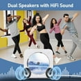 thumbnail image 2 of MesaSe CD Player with Speakers Bluetooth Desktop CD Players for Home Radio CD Player with Remote Control HiFi Speakers Dust Cover LED Screen Timer Supports AUX USB TF Card Playback for Gi, 2 of 7