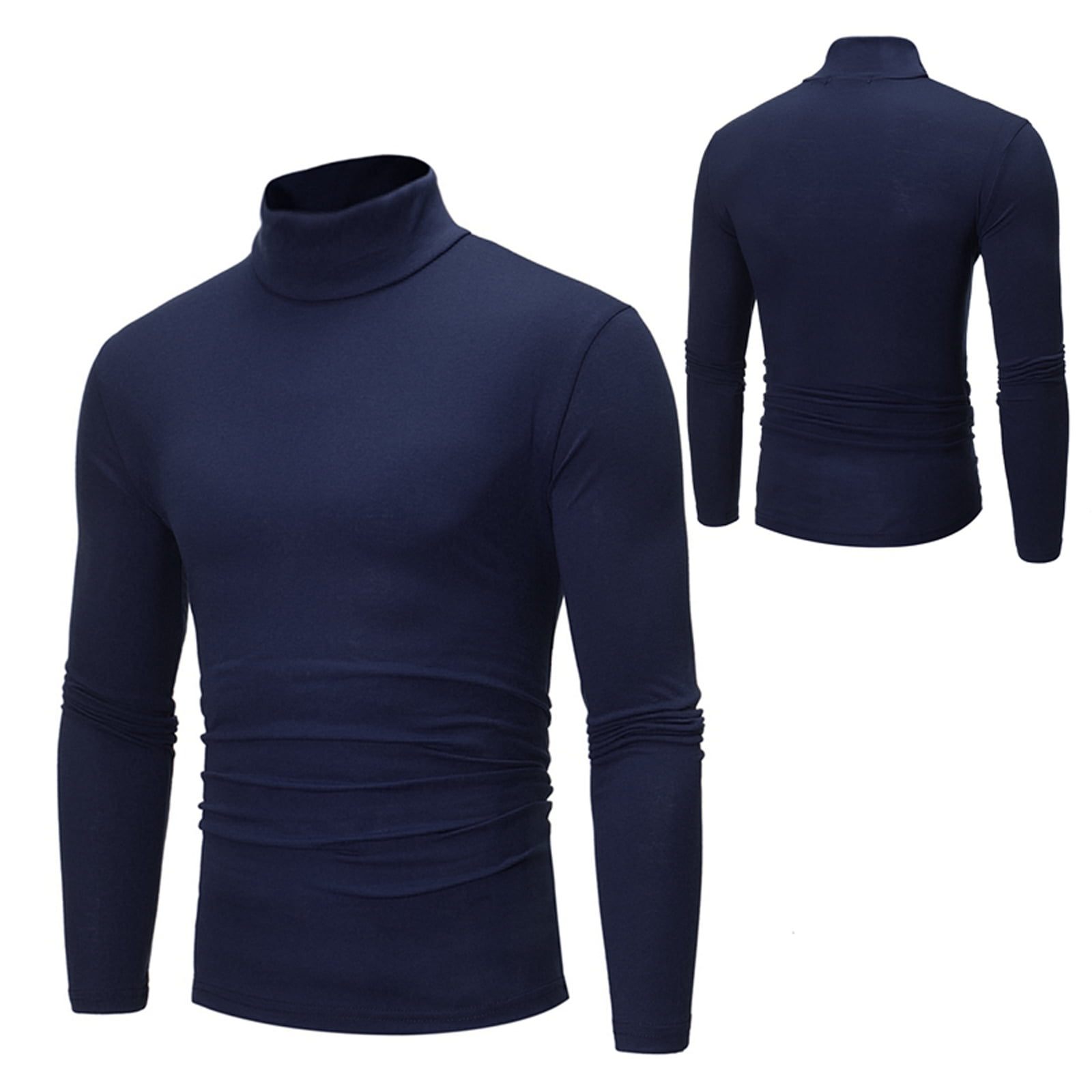 iiniim Thermals Men Cold Weather Long Sleeve Turtle Mock Neck